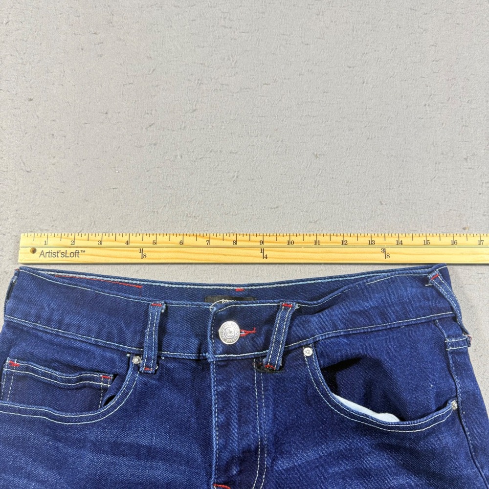 True Religion Rocco Relaxed Skinny Jeans Mens 30 Indigo Blue Denim Stretch - Picture 8 of 16